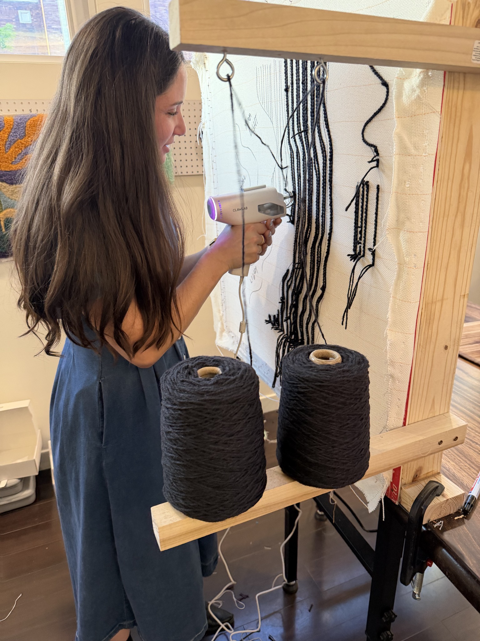 Practicing tufting technique